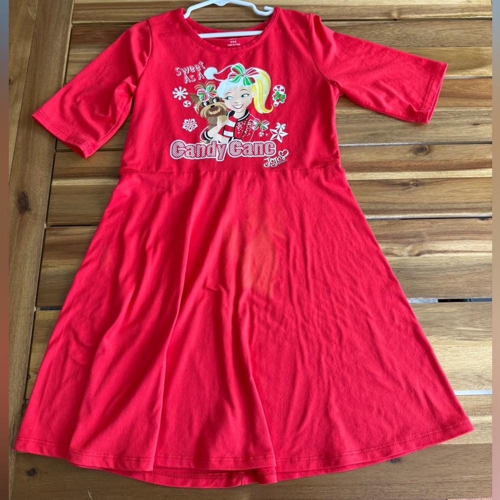 JoJo Siwa Red Candy Cane Graphic Dress